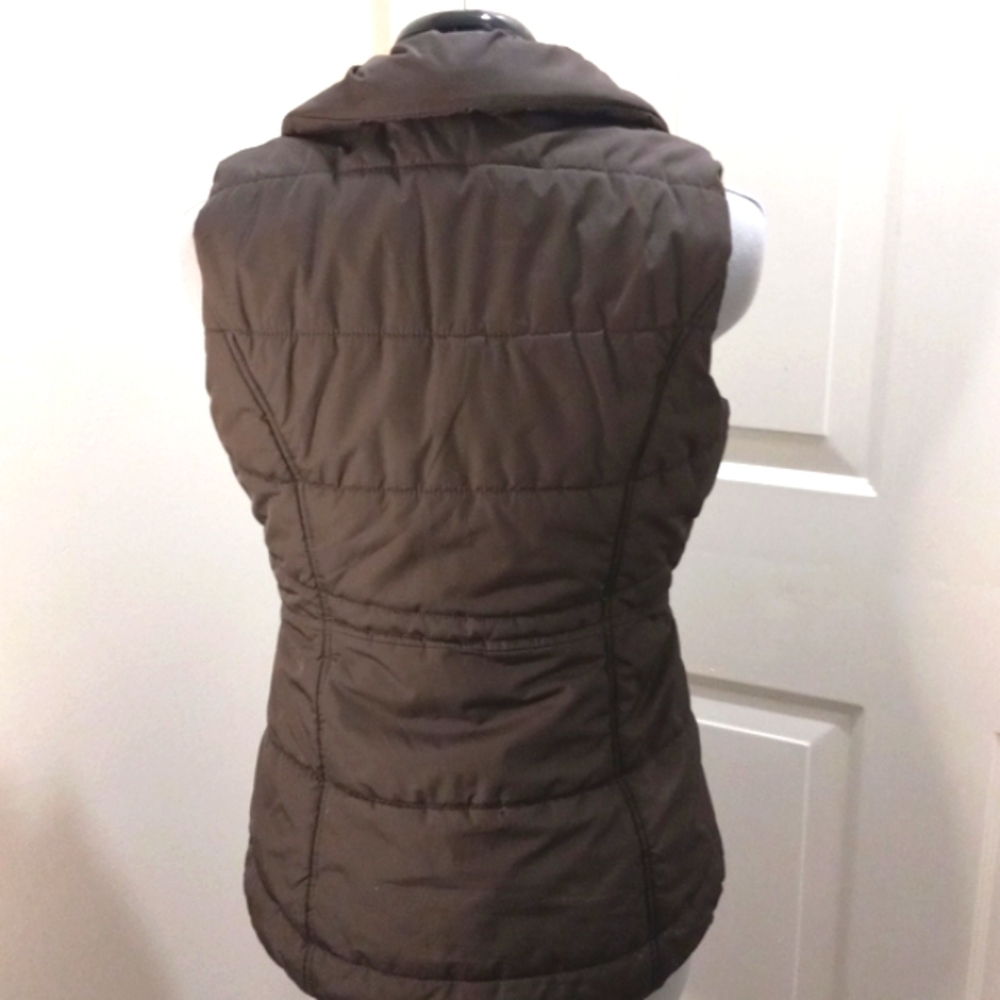 NY&Co Chocolate Vest Size XS With Pockets - Picture 4 of 5